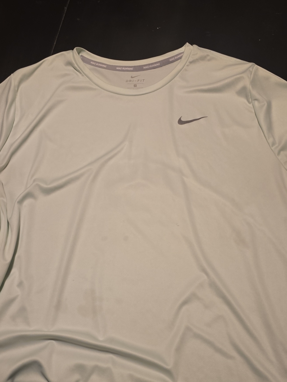 Nike Short Sleeve Dri-FIT Tee in Light Mint with Gray Swoosh